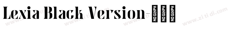 Lexia Black Version字体转换